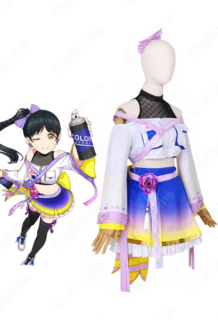 スクフェス 葉月恋（はづきれん） コスプレ衣装 『ラブライブ！ スクールアイドルフェスティバル』 Liella! ＜パワフルペイント編 ストリートパーク＞ 覚醒後 cosplay 仮装 変装-2