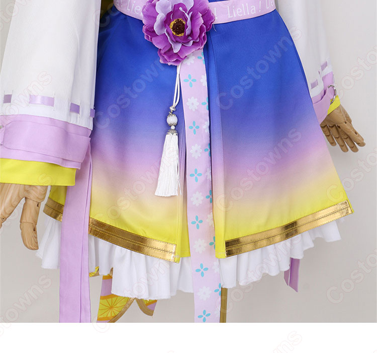 スクフェス 葉月恋（はづきれん） コスプレ衣装 『ラブライブ！ スクールアイドルフェスティバル』 Liella! ＜パワフルペイント編 ストリートパーク＞ 覚醒後 cosplay 仮装 変装-11
