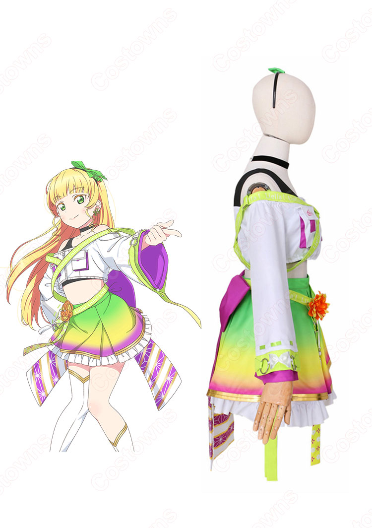 スクフェス 平安名すみれ(へあんなすみれ) コスプレ衣装 『ラブライブ! スクールアイドルフェスティバル』 Liella! <パワフルペイント編 ストリートショット> 覚醒後 cosplay 仮装 変装-3