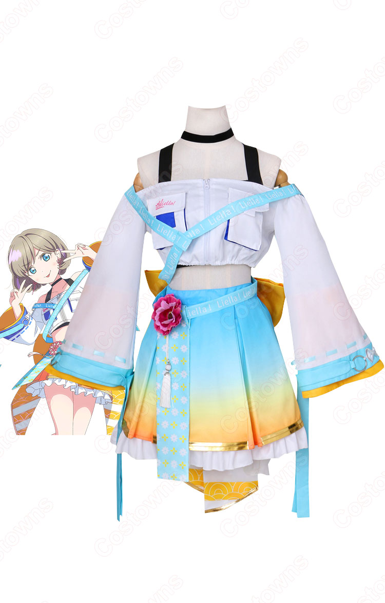 スクフェス 唐可可（たんくぅくぅ） コスプレ衣装 『ラブライブ！ スクールアイドルフェスティバル』 Liella! ＜パワフルペイント編  インスピストリート＞ 覚醒後 cosplay 仮装 変装 - Costowns