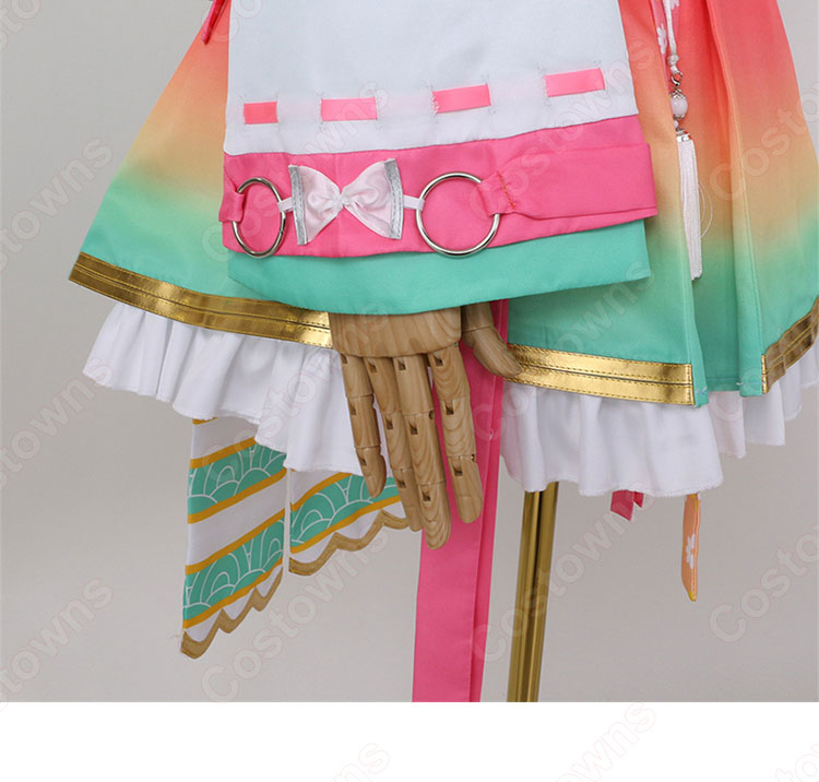 スクフェス 嵐千砂都（あらしちさと） コスプレ衣装 『ラブライブ！ スクールアイドルフェスティバル』 Liella! ＜パワフルペイント編 ステップストリート＞ 覚醒後 cosplay 仮装 変装-12