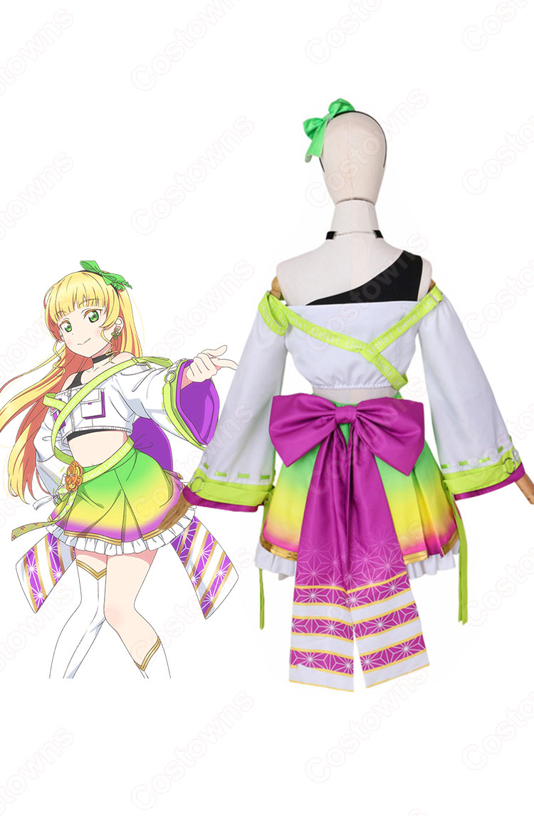 スクフェス 平安名すみれ(へあんなすみれ) コスプレ衣装 『ラブライブ! スクールアイドルフェスティバル』 Liella! <パワフルペイント編 ストリートショット> 覚醒後 cosplay 仮装 変装-4