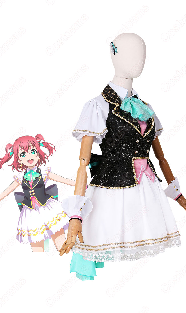 スクフェス 黒澤ルビィ（くろさわルビィ）コスプレ衣装 『ラブライブ！ スクールアイドルフェスティバル』 スクフェスホワイトデーライブ2022 cosplay 仮装 変装-2