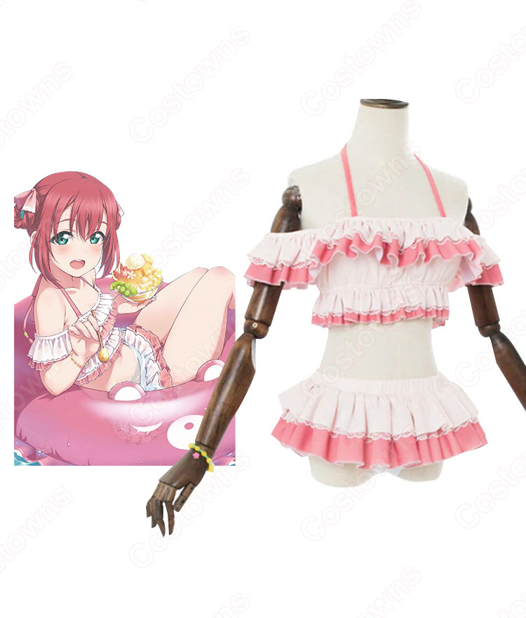 黒澤ルビィ(くろさわるびぃ) 水着 コスプレ衣装 『ラブライブ!サンシャイン!!』 cosplay 仮装 変装-3