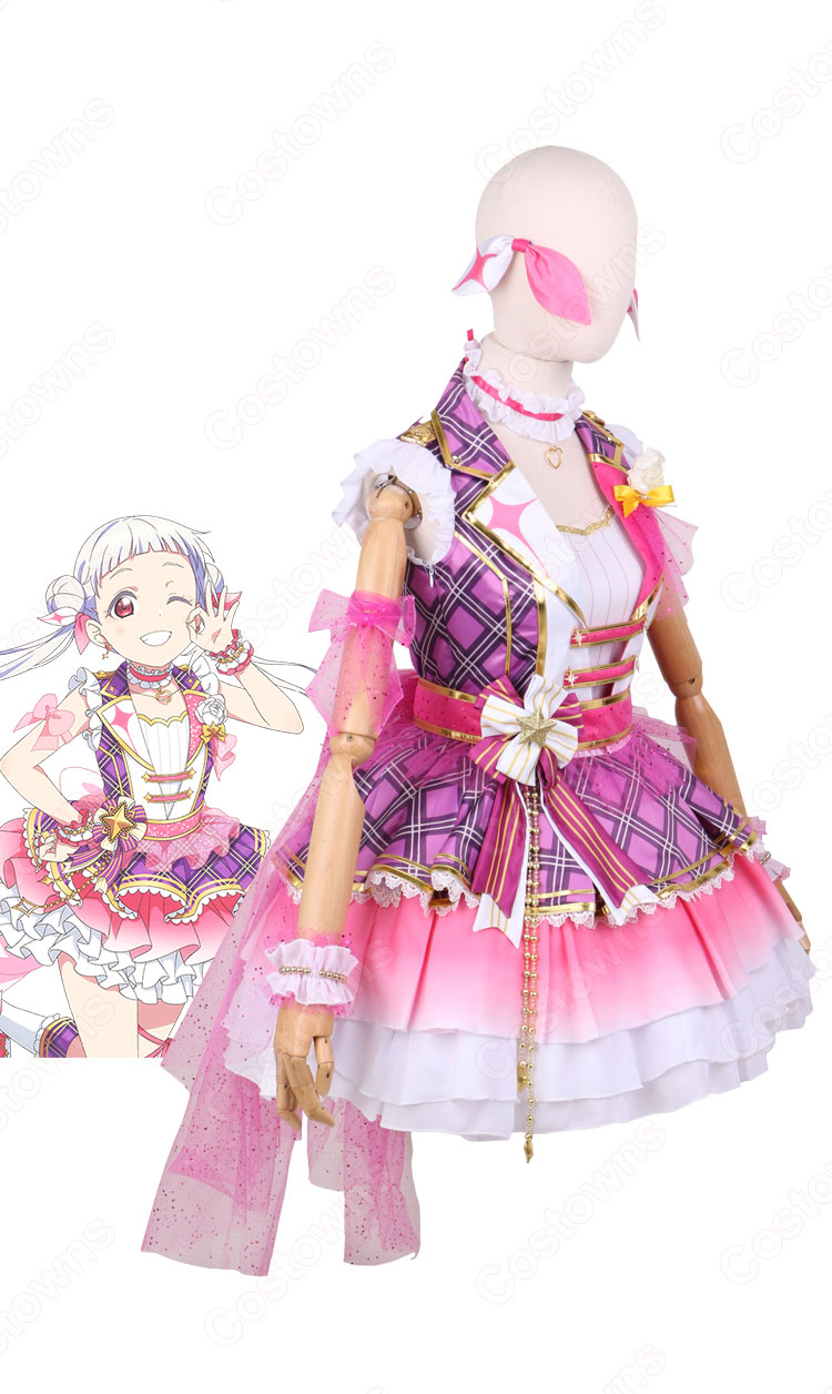 スクフェス 嵐千砂都（あらしちさと） コスプレ衣装 『ラブライブ！ スクールアイドルフェスティバル』 Liella! ＜フレッシュライブ編 フレッシュジャンプ＞ cosplay 仮装 変装-2