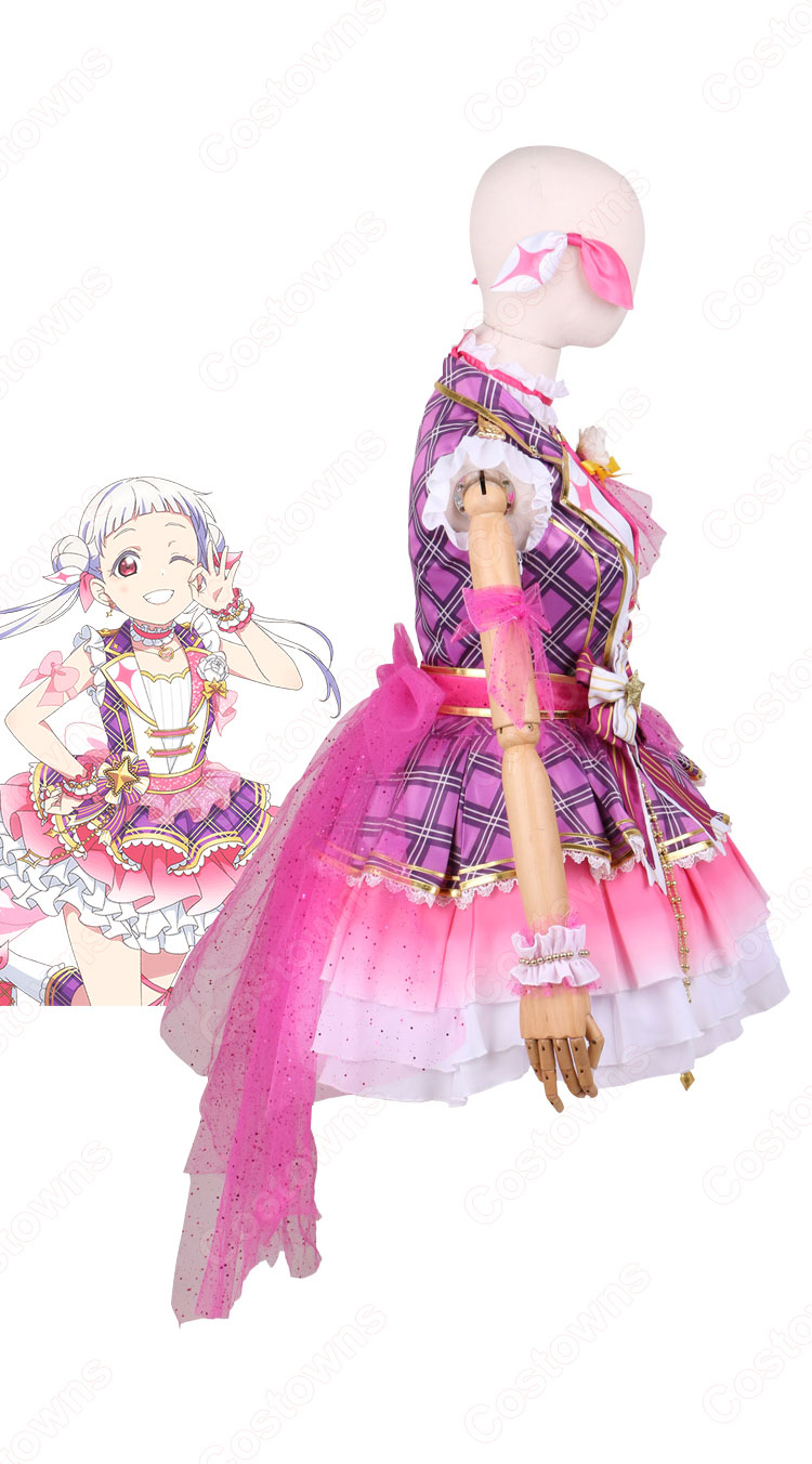 スクフェス 嵐千砂都（あらしちさと） コスプレ衣装 『ラブライブ！ スクールアイドルフェスティバル』 Liella! ＜フレッシュライブ編 フレッシュジャンプ＞ cosplay 仮装 変装-3