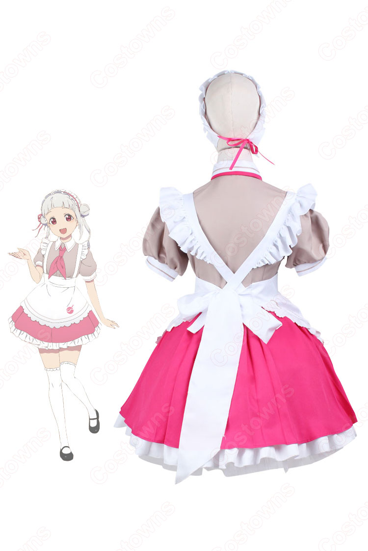 ラブライブカフェ Liella! 嵐千砂都(あらしちさと) コスプレ衣装 『ラブライブ!スーパースター!!』× スイーツパラダイス コラボカフェ メイド服 cosplay 仮装 変装-4