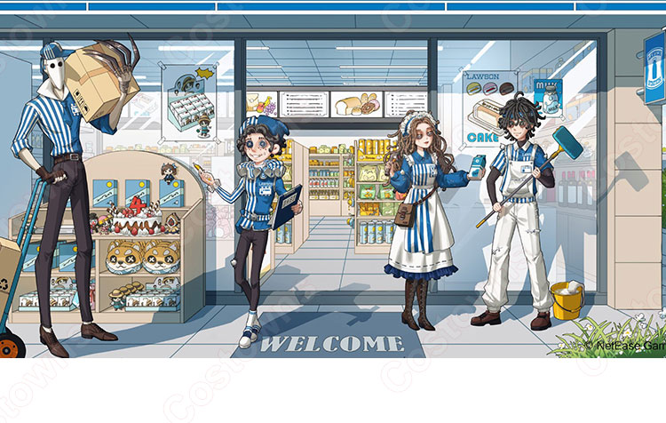 第五人格×ローソン 患者(エミール) コスプレ衣装 『IdentityV 第五人格』（アイデンティティファイブ だいごじんかく） サバイバー cosplay 仮装 変装-1