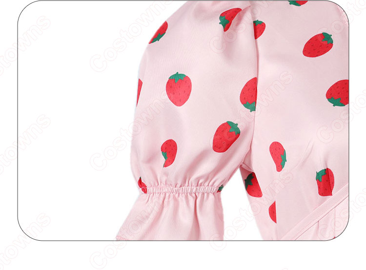 ヨル・フォージャー イチゴ柄 パフスリーブ ドレス コスプレ衣装 『SPY×FAMILY』（スパイファミリー） いばら姫 cosplay 仮装 変装-5