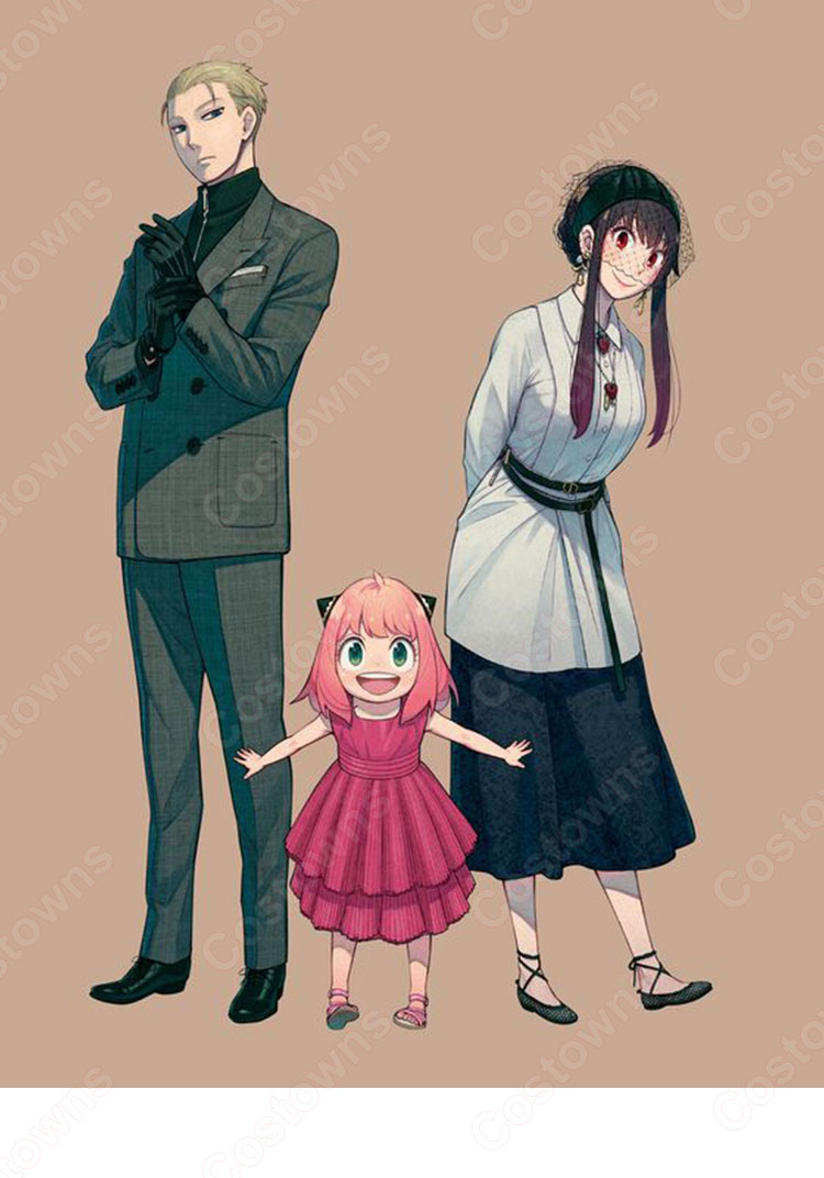 アーニャ・フォージャー 赤ワンピース 夏 コスプレ衣装 『SPY×FAMILY』(スパイファミリー) 子供用 大人用 cosplay 仮装 変装-1