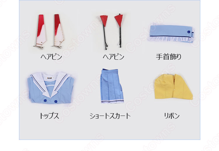 アズレン 綾波(アヤナミ) 壱式給仕海軍制服 コスプレ衣装 『アズールレーン』×「CoCo壱番屋・パスタデココ」 コラボ衣装 セーラー服 cosplay 仮装 変装-10