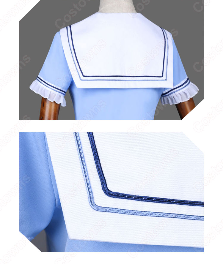 アズレン 綾波(アヤナミ) 壱式給仕海軍制服 コスプレ衣装 『アズールレーン』×「CoCo壱番屋・パスタデココ」 コラボ衣装 セーラー服 cosplay 仮装 変装-9