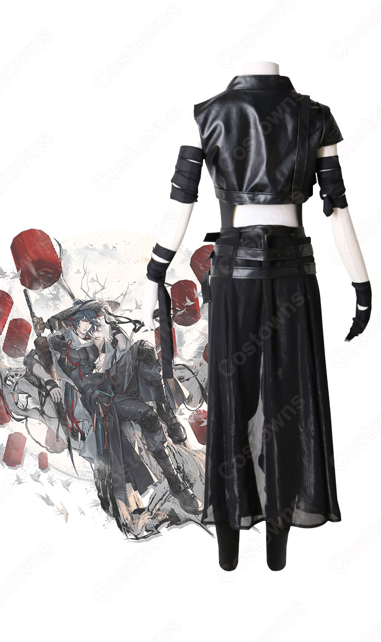 ウユウ 冷山月 新コーデ コスプレ衣装 『アークナイツ』 炎国 cosplay 仮装 変装-3