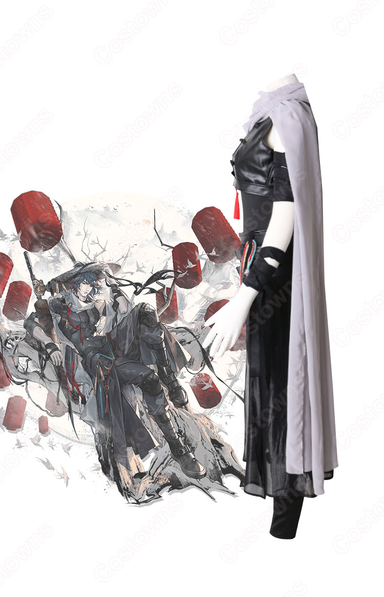 ウユウ 冷山月 新コーデ コスプレ衣装 『アークナイツ』 炎国 cosplay 仮装 変装-2