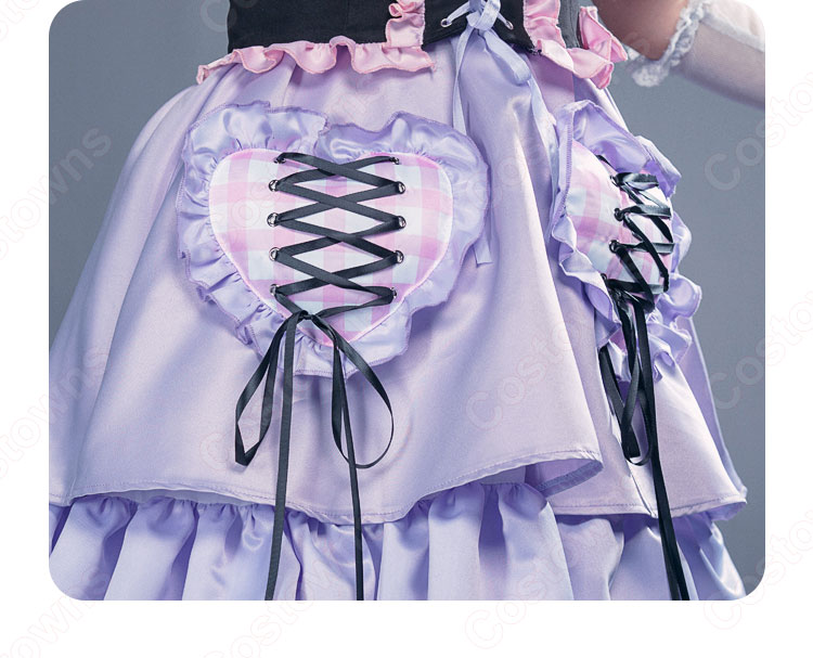 Vtuber 健屋花那（すこやかな） 洋裝 新衣装 コスプレ衣装 『にじさんじ』 バーチャルYouTuber cosplay 仮装 変装-7