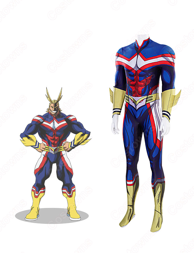 ヒロアカ オールマイト 八木俊典(やぎとしのり) コスプレ衣装 『僕のヒーローアカデミア』(ぼくのヒーローアカデミア) 全身タイツ 戦争コスチューム ヒーロースーツ-3