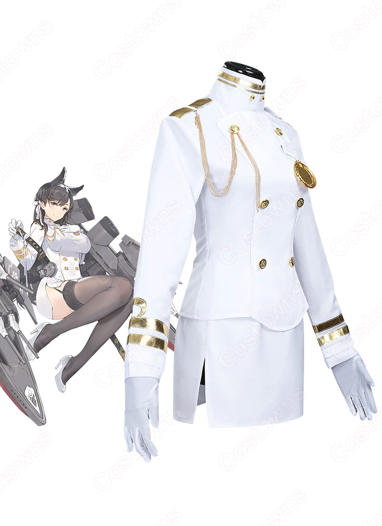 アズレン 愛宕（アタゴ） コスプレ衣装 白い軍服 『アズールレーン』 cosplay 仮装 変装-2