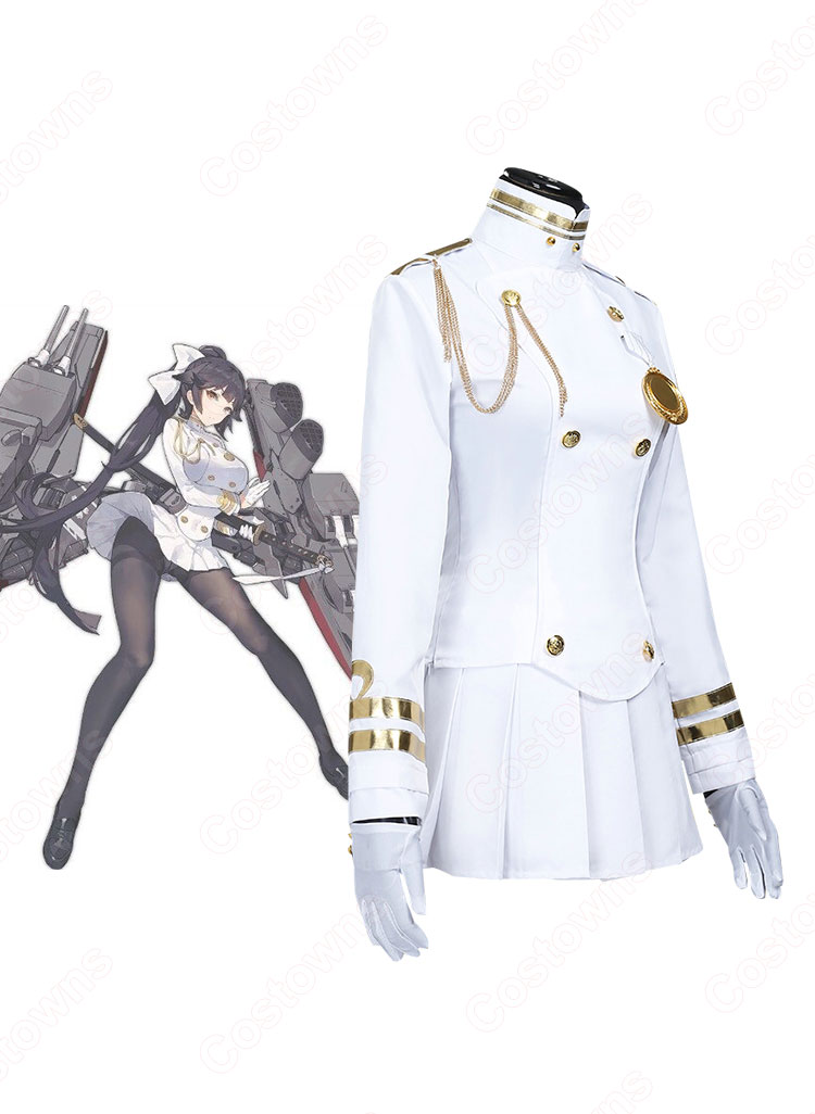 アズレン 高雄(タカオ) コスプレ衣装 白い軍服 『アズールレーン』 cosplay 仮装 変装-2