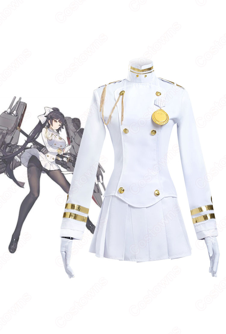 アズレン 高雄(タカオ) コスプレ衣装 白い軍服 『アズールレーン』 cosplay 仮装 変装-1