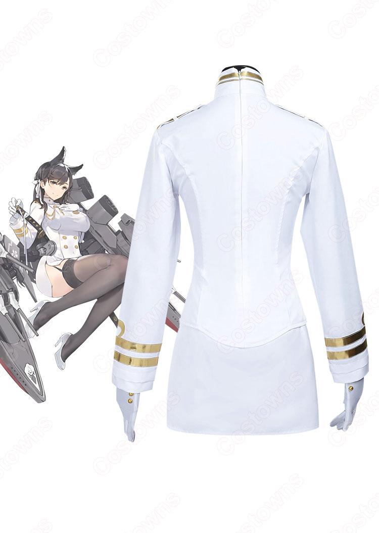 アズレン 愛宕（アタゴ） コスプレ衣装 白い軍服 『アズールレーン』 cosplay 仮装 変装-3