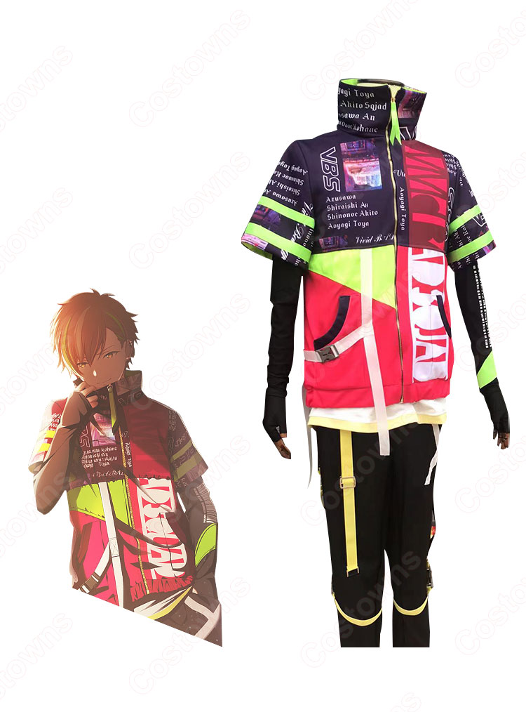 プロセカ 敗北の夜 東雲彰人(しののめあきと) ビビッドソウル コスプレ衣装 『プロジェクトセカイ カラフルステージ! feat. 初音ミク』 ライブ衣装 cosplay 仮装 変装-3