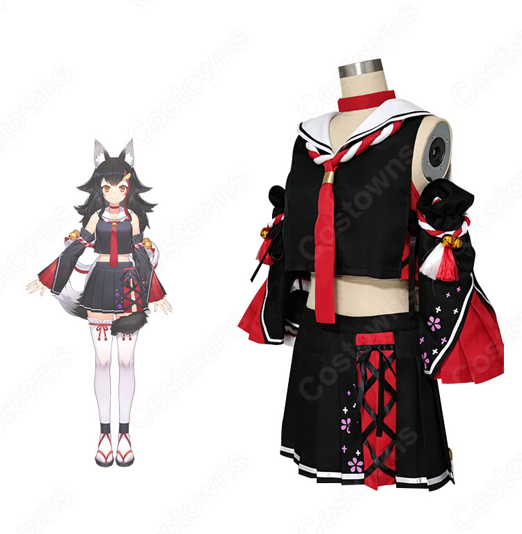 大神ミオ(おおかみミオ) 通常衣装 コスプレ衣装 「hololive(ホロライブ)」 cosplay 仮装 変装-2