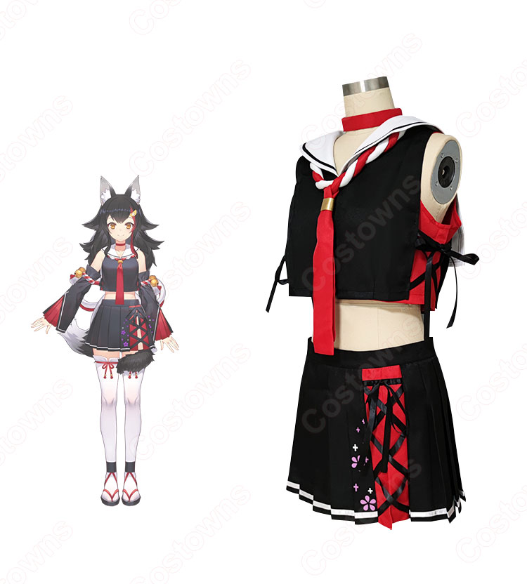 大神ミオ(おおかみミオ) 通常衣装 コスプレ衣装 「hololive(ホロライブ)」 cosplay 仮装 変装-3