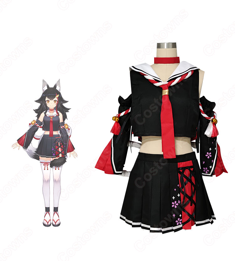 大神ミオ(おおかみミオ) 通常衣装 コスプレ衣装 「hololive(ホロライブ)」 cosplay 仮装 変装-1