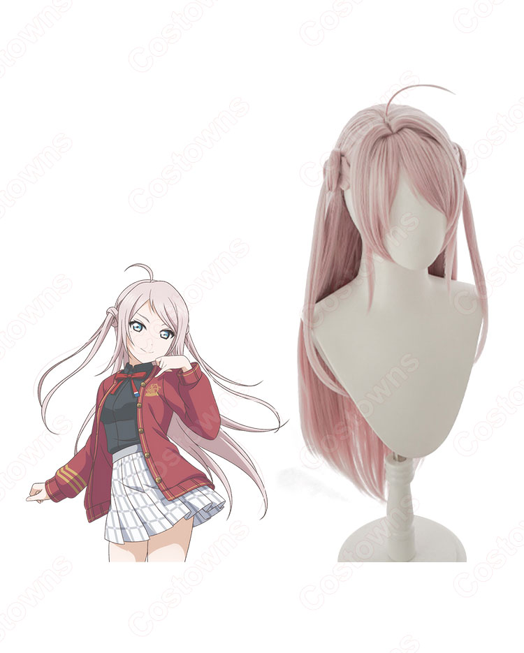 鐘嵐珠（ショウ・ランジュ） コスプレウィッグ 『ラブライブ！虹ヶ咲学園スクールアイドル同好会』 耐熱かつら cosplay wig 通販-2