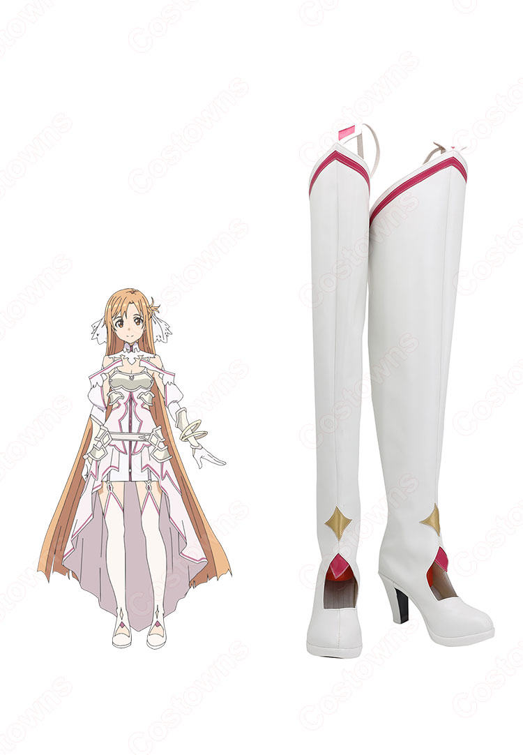 アスナ(創世神ステイシア) コスプレ靴 「ソードアート・オンライン アリシゼーション War of Underworld」 コスプレブーツ コスプレ 道具-1