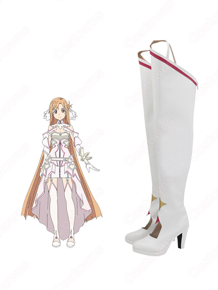 アスナ(創世神ステイシア) コスプレ靴 「ソードアート・オンライン アリシゼーション War of Underworld」 コスプレブーツ コスプレ 道具-2