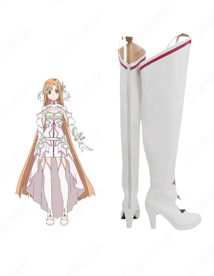 アスナ(創世神ステイシア) コスプレ靴 「ソードアート・オンライン アリシゼーション War of Underworld」 コスプレブーツ コスプレ 道具-3