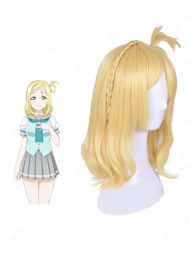 小原鞠莉 コスプレウィッグ 『ラブライブ!サンシャイン!!』 耐熱かつら cosplay wig 通販-3