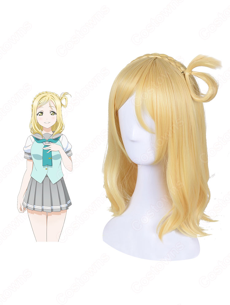 小原鞠莉 コスプレウィッグ 『ラブライブ!サンシャイン!!』 耐熱かつら cosplay wig 通販-2