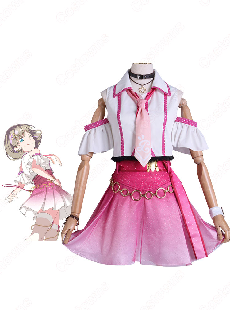 スクフェス 唐可可(タン クゥクゥ) コスプレ衣装 『ラブライブ! スクールアイドルフェスティバル』 チェリーブロッサム編 本番のイメージ cosplay 仮装 変装-1