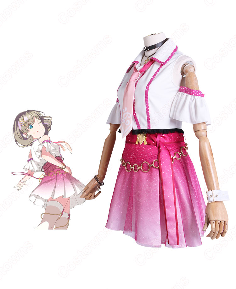 スクフェス 唐可可(タン クゥクゥ) コスプレ衣装 『ラブライブ! スクールアイドルフェスティバル』 チェリーブロッサム編 本番のイメージ cosplay 仮装 変装-2