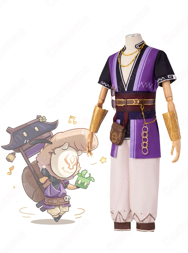 原神 百貨珍品 NPC 立本 コスプレ衣装-2