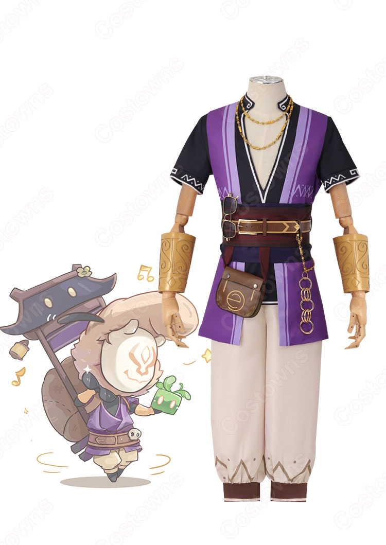 原神 百貨珍品 NPC 立本 コスプレ衣装-1