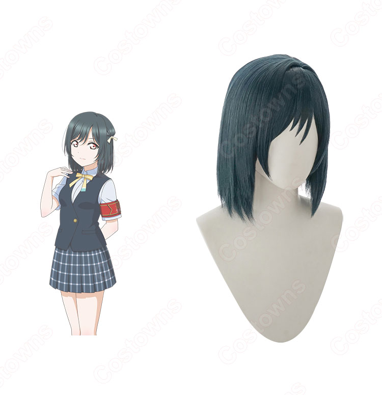 三船栞子 コスプレウィッグ 『ラブライブ!虹ヶ咲学園スクールアイドル同好会』 耐熱かつら cosplay wig 通販-3