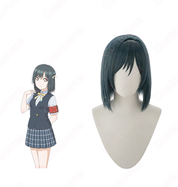 三船栞子 コスプレウィッグ 『ラブライブ!虹ヶ咲学園スクールアイドル同好会』 耐熱かつら cosplay wig 通販-1