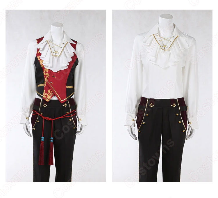 あんスタ 鬼龍紅郎 スカーレットハロウィン衣装 コスプレ衣装 『あんさんぶるスターズ！！』 悠久の鬼◆スカーレットハロウィン 紅血と月 MV衣装 cosplay 仮装 変装-5