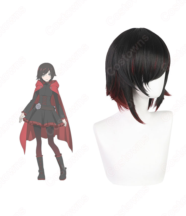 RWBY 氷雪帝国 ルビー・ローズ コスプレウィッグ-3