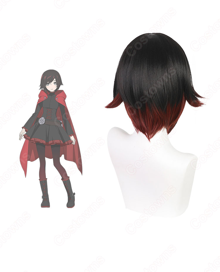 RWBY 氷雪帝国 ルビー・ローズ コスプレウィッグ-5