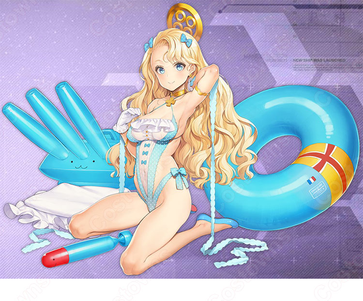 アズレン エミール・ベルタン コスプレ衣装 Côte d'Azur 水着衣装 『アズールレーン』 cosplay 仮装 変装-1