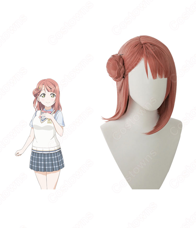 上原歩夢 コスプレウィッグ 『ラブライブ！虹ヶ咲学園スクールアイドル同好会』 耐熱かつら cosplay wig 通販-3