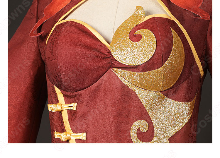 仙衆夜叉 応達(おうたつ) 火鼠大将 コスプレ衣装 『原神』 炎夜叉 cosplay 仮装 変装-8