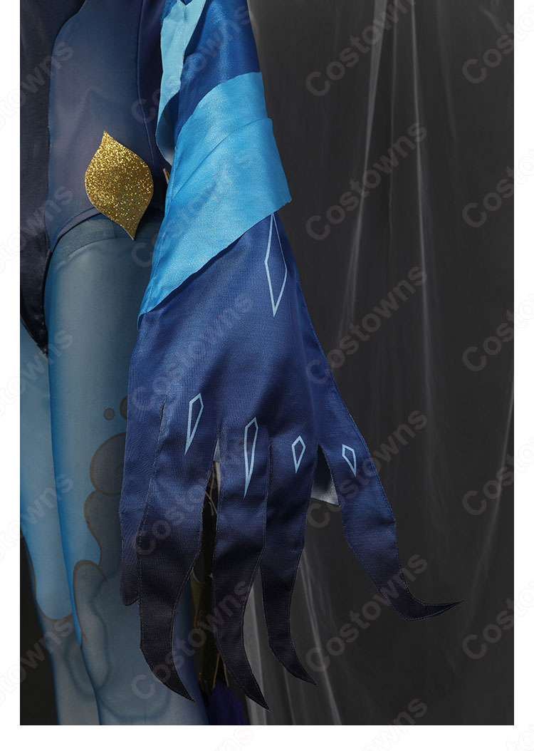 仙衆夜叉 伐難(ばつなん) 螺巻大将 コスプレ衣装 『原神』 水夜叉 cosplay 仮装 変装-7