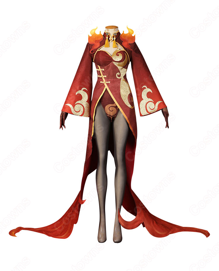 仙衆夜叉 応達(おうたつ) 火鼠大将 コスプレ衣装 『原神』 炎夜叉 cosplay 仮装 変装-2