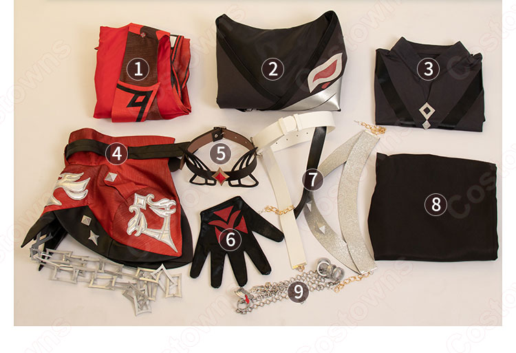 ディルック レッドデッド・オブ・ナイト コスプレ衣装 『原神』 アカツキワイナリーの貴公子 新コスチューム cosplay 仮装 変装-10