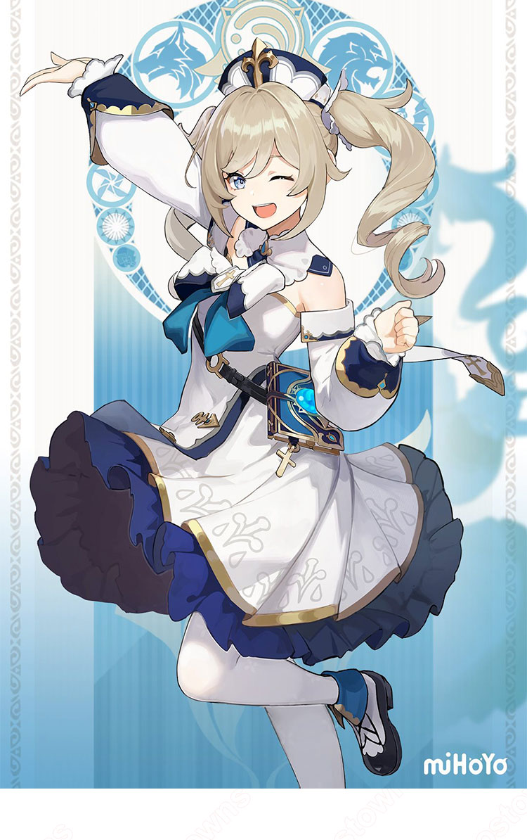 バーバラ・ペイジ コスプレ衣装 『原神』 ジンの妹 cosplay 仮装 変装-1